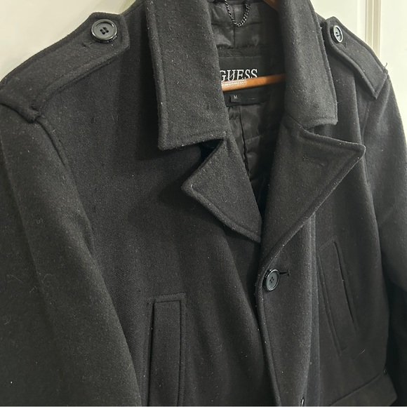 GUC Guess size M wool military inspired coat. Fully lined. Love the details! - Picture 5 of 8